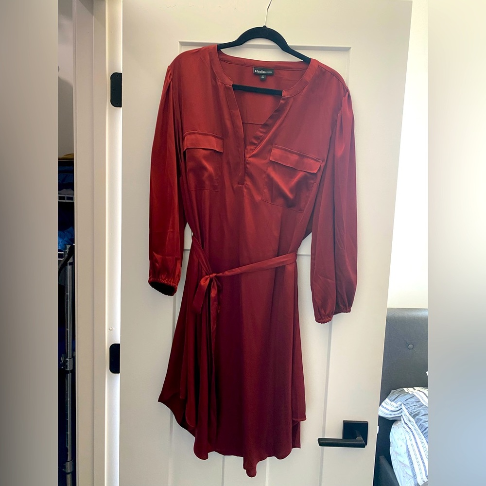 Torrid maroon shirt dress size 2